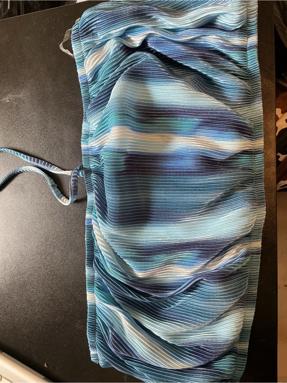 No Boundaries Light Blue Ruched Swim Bandeau